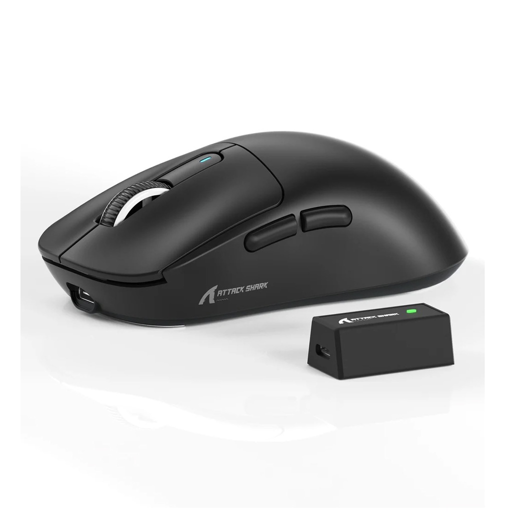[NS031810] Attack Shark X3PRO Tri-Mode 8K PAW-3395 Wired+2.4G+BT5 Gaming Mouse - Black