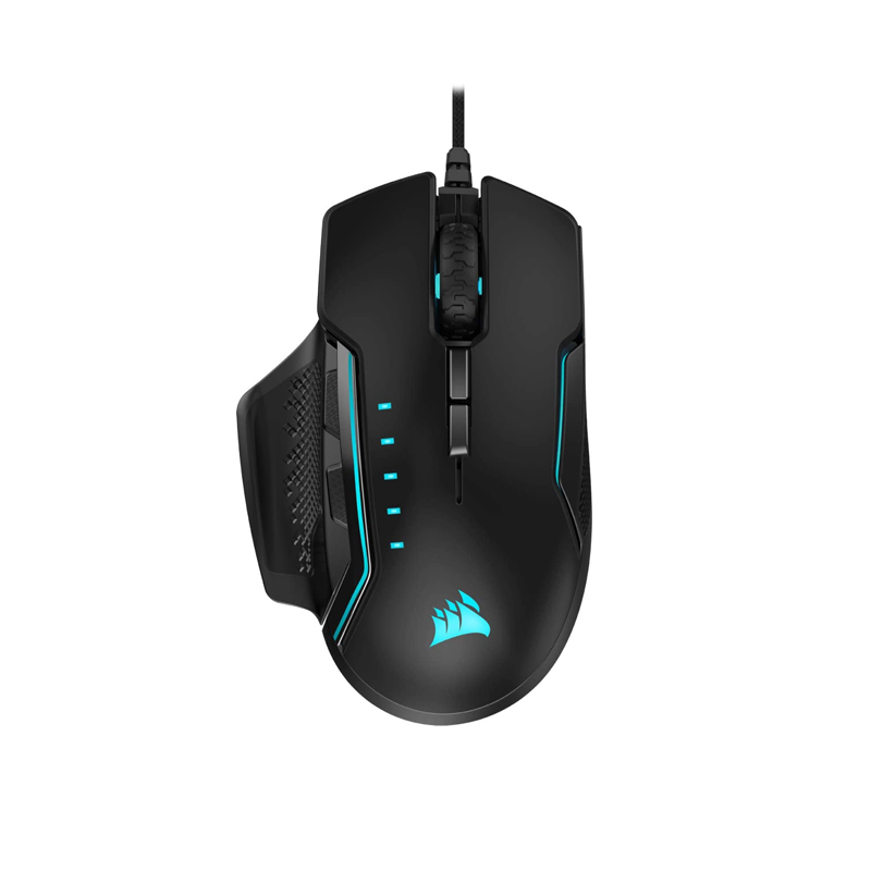 [NS003531] Corsair GLAIVE RGB PRO Comfort FPS/MOBA Wired Gaming Mouse with Interchangeable Grips - Black