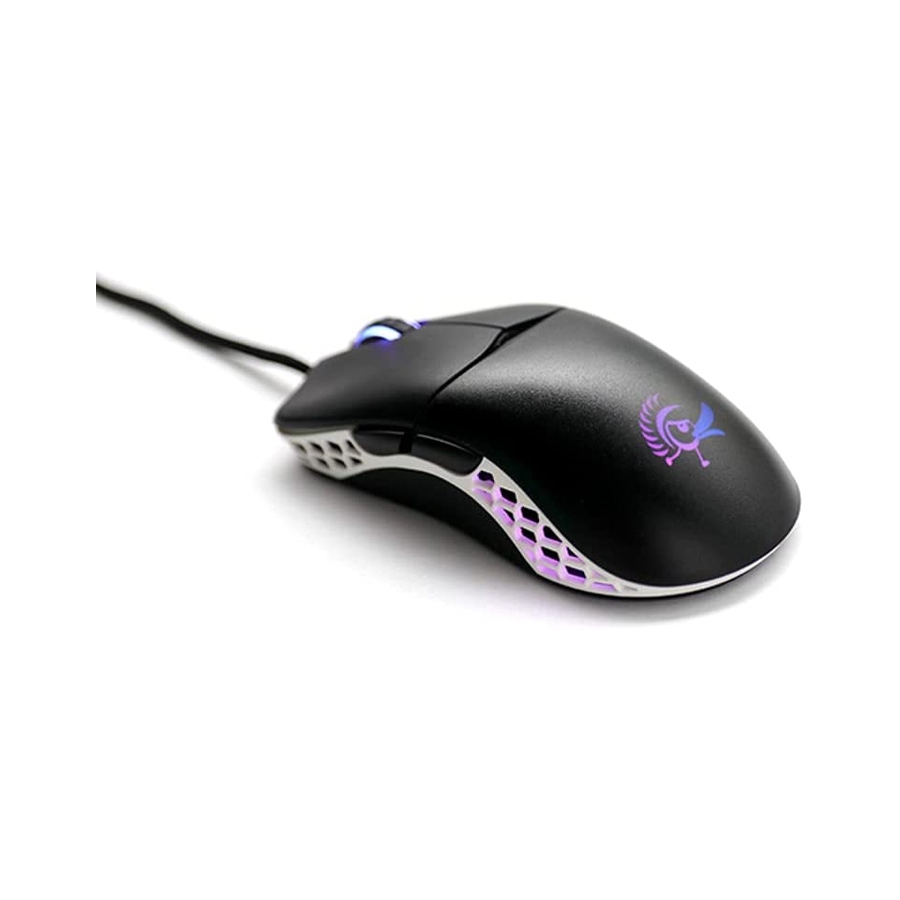[NS005011] Ducky Feather Dmron RGB Wired Gaming Mouse - Black/White