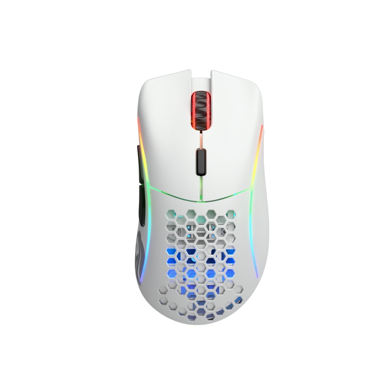 [NS000410] Glorious Model D 19,000 DPI Wireless/Wired Gaming Mouse (69g) - Matte White