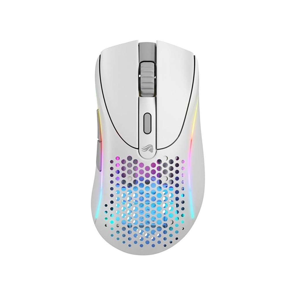 [NS016006] Glorious Model D 2 2.4 Hz Wireless/Bluetooth UltraLight Ergonomic RGB Gaming Mouse (66g) - White