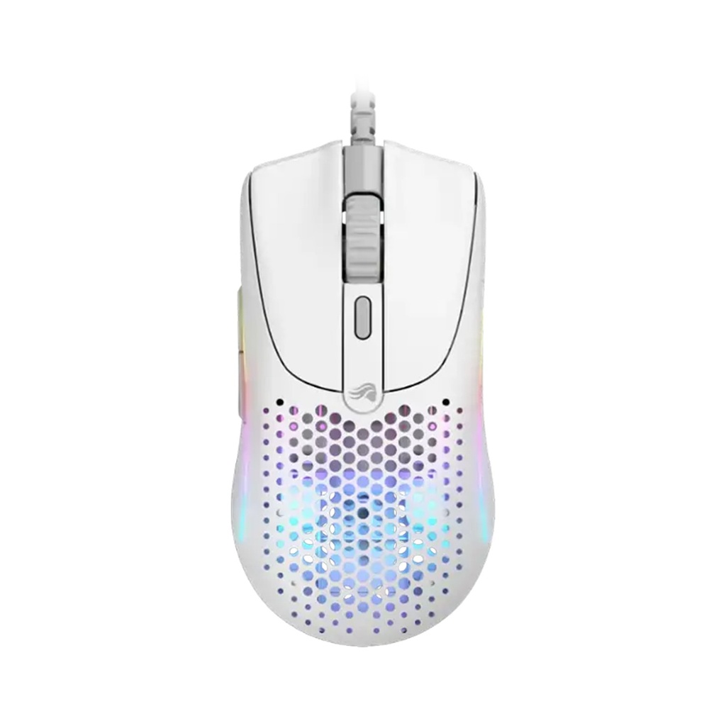 Glorious Model O2 Mini Ultralight Ambidextrous RGB Wired Gaming Mouse 49g 26,000 DPI - White