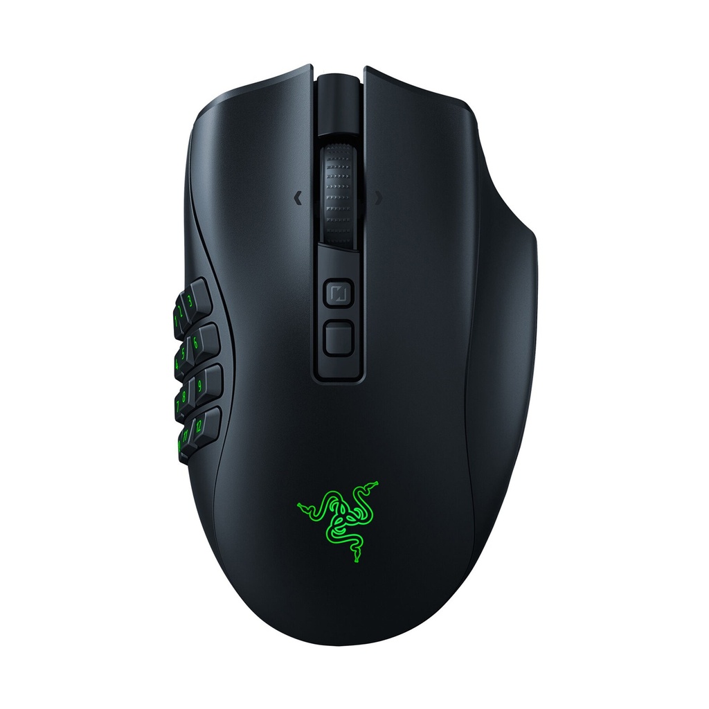 [NS031427] Razer Naga V2 Pro Wireless MMO Gaming Mouse, 19+1 Programmable Buttons w/Swappable Side Plates, HyperScroll Pro Wheel, Focus Pro 30K Optical Sensor, Optical Mouse Switches Gen-3-300 Hr Battery, Black - RZ01-04400100-R3U1