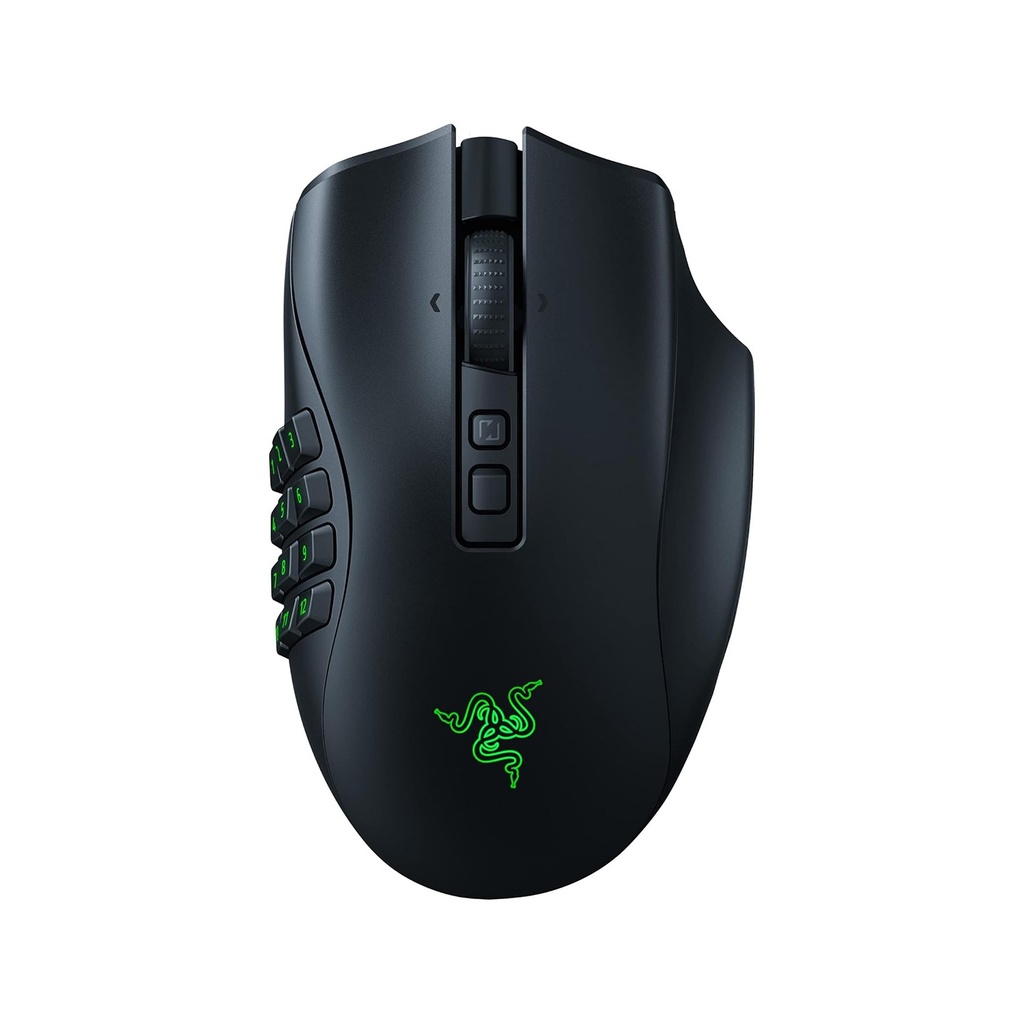 Razer Naga V2 Pro, MMO Wireless/Bluetooth/Wired Gaming Mouse with Hyper Scroll Pro Wheel,Up to 300 Hours Batter Life