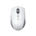 Razer Pro Click Mini Portable Wireless Mouse: Silent Tactile Mouse Clicks, HyperScroll Technology, Productivity Dongle, 7 Programmable Buttons - White