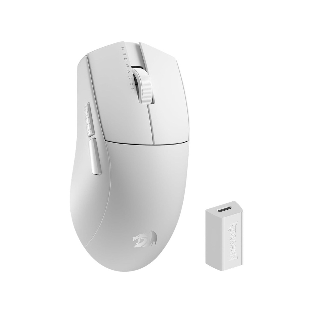 [NS027904] RedRagon King 4K Pro Wireless Ultra Light-Weight, 5 Programmable Button, 26,000DPI E-Sport Grade Gaming Mouse - White