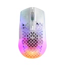 SteelSeries Aerox 3 Wireless/Bluetooth Limited Edition Ghost Ultra LightWeight Gaming Mouse 18,000 CPI, 200Hr Battery Life - White