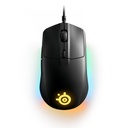 Steelseries Rival 3 Wired Ergonomic Right-Handed Gaming Mouse with TrueMove Sensor,Prism Lighting (3 RGB Zones) Black