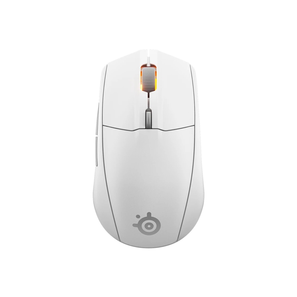 SteelSeries Rival 3 Wireless/Bluetooth Gaming Mouse True Move Air Sensor 18,000 DPI, 6 Programmable Buttons, 200Hr Battery Life For PC,PS5, Xbox X|S – White