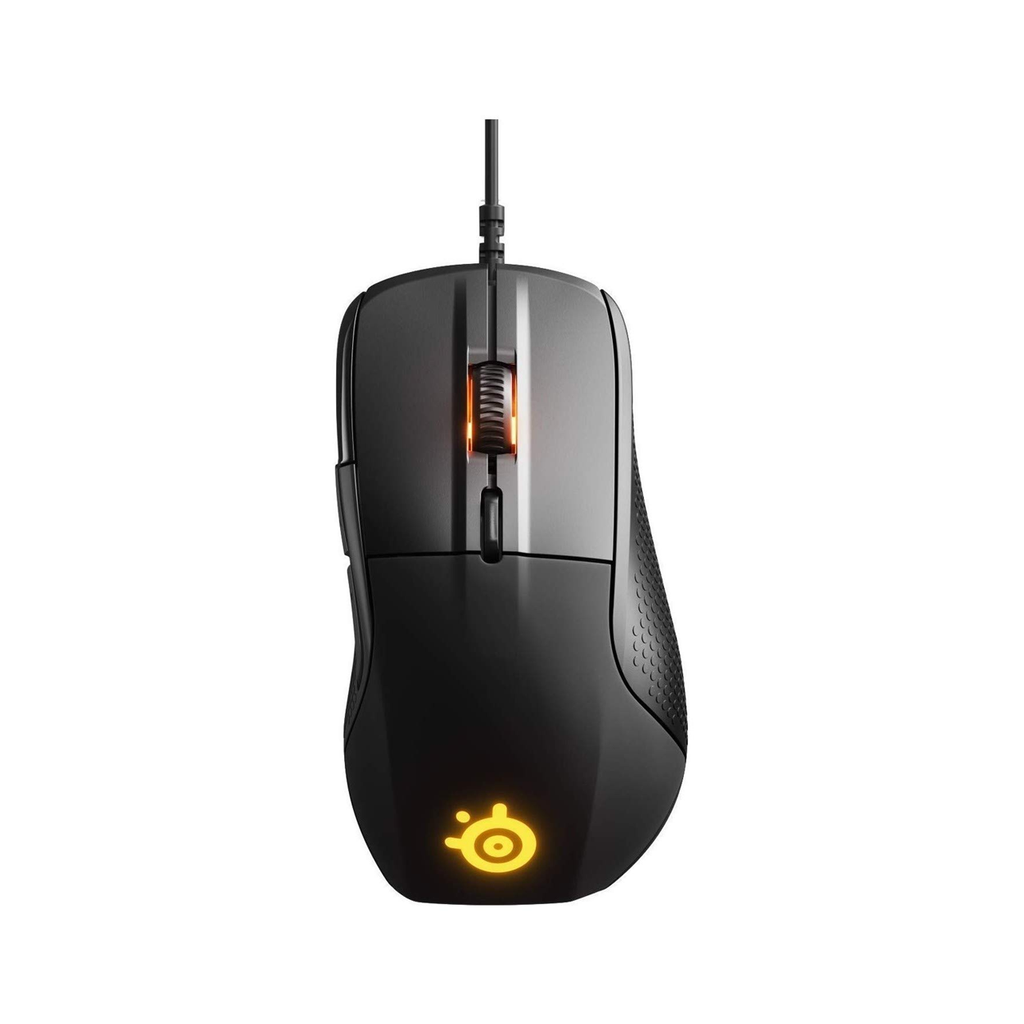 SteelSeries Rival 710 Ergonomic Right-Handed Wired Gaming Mouse, Customizable OLED Screen, Vibrating Tactile Alerts, TrueMove3 Optical Sensor, Programmable Buttons - Black
