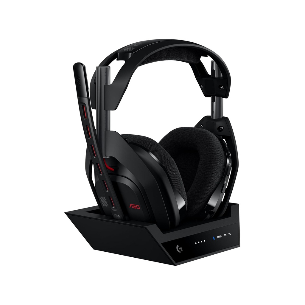 Astro A50 LightSpeed Gen 5 Wireless/Bluetooth/Wired+Base Station Dolby Atmos + Windows Sonic™ Spatial Audio Compatible, Pro-Grade Broadcast Quality. For PC,Xbox,PS5,Nintedo & Mobile Devices- Black