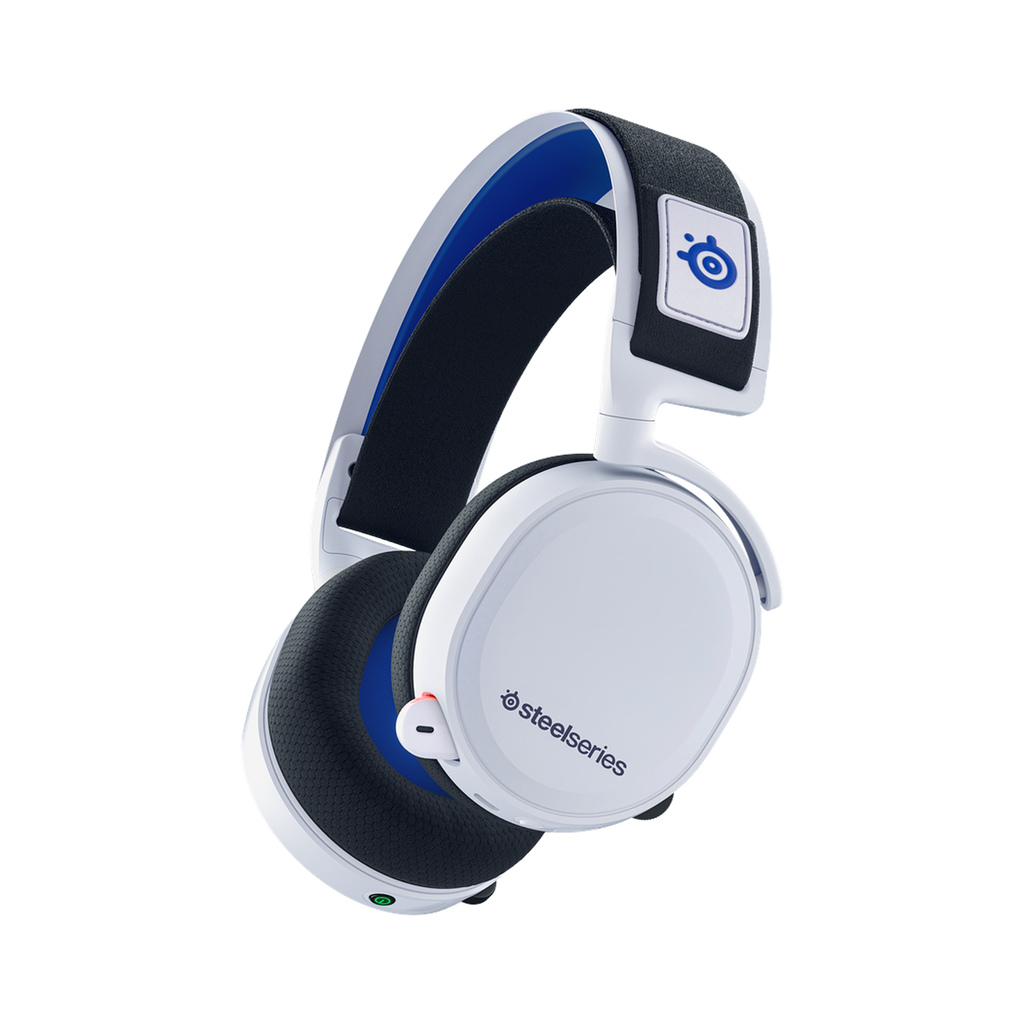 [NS014633] SteelSeries Arctis 7P+ Lossless Wireless Gaming Headset, Clear Cast Noise Cancellation Retractable Mic,30 Hour Battery Life,For PC,PS5/PS4,Switch,iPads & Android ( USB-C Devices )