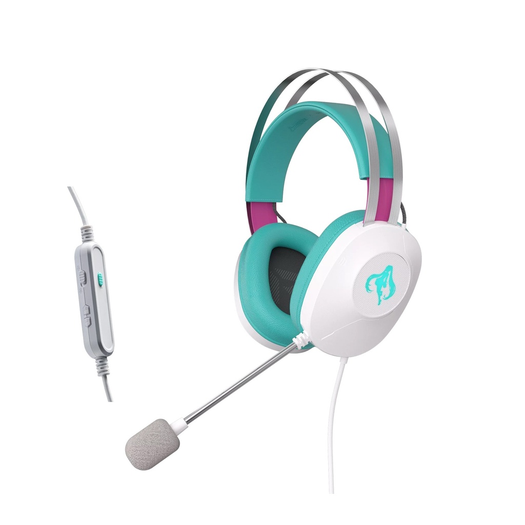 [NS030271] Asus Tuf Gaming X Hatsune Miku Edition H1 Gen II Wired Headset, LightWeight & Ergonomic, Super-Durable Ear Cushion, Instant Adjustments