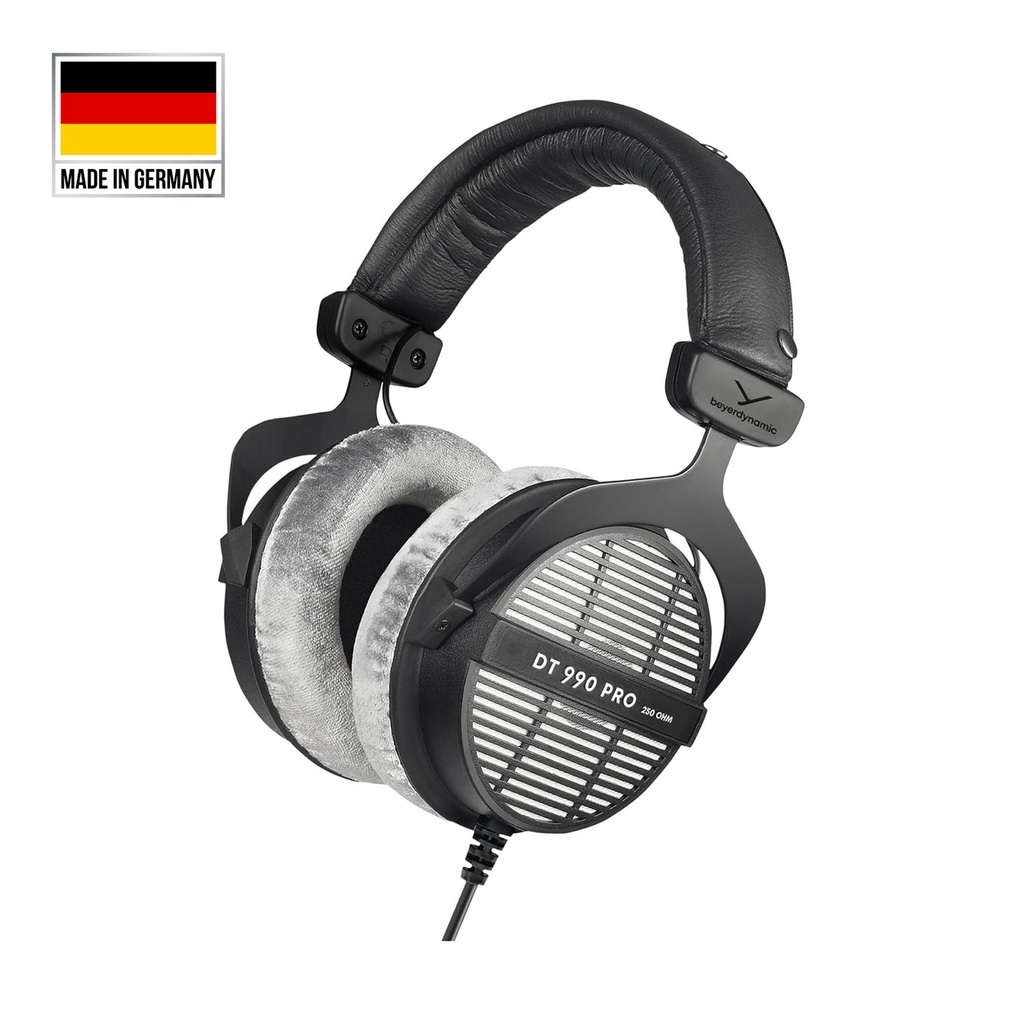 [NS030925] Beyerdynamic DT 990 PRO 250 OHM System Over-Ear Studio Headphones For Mixing, Mastering & Editing - Black (Made in Germany)