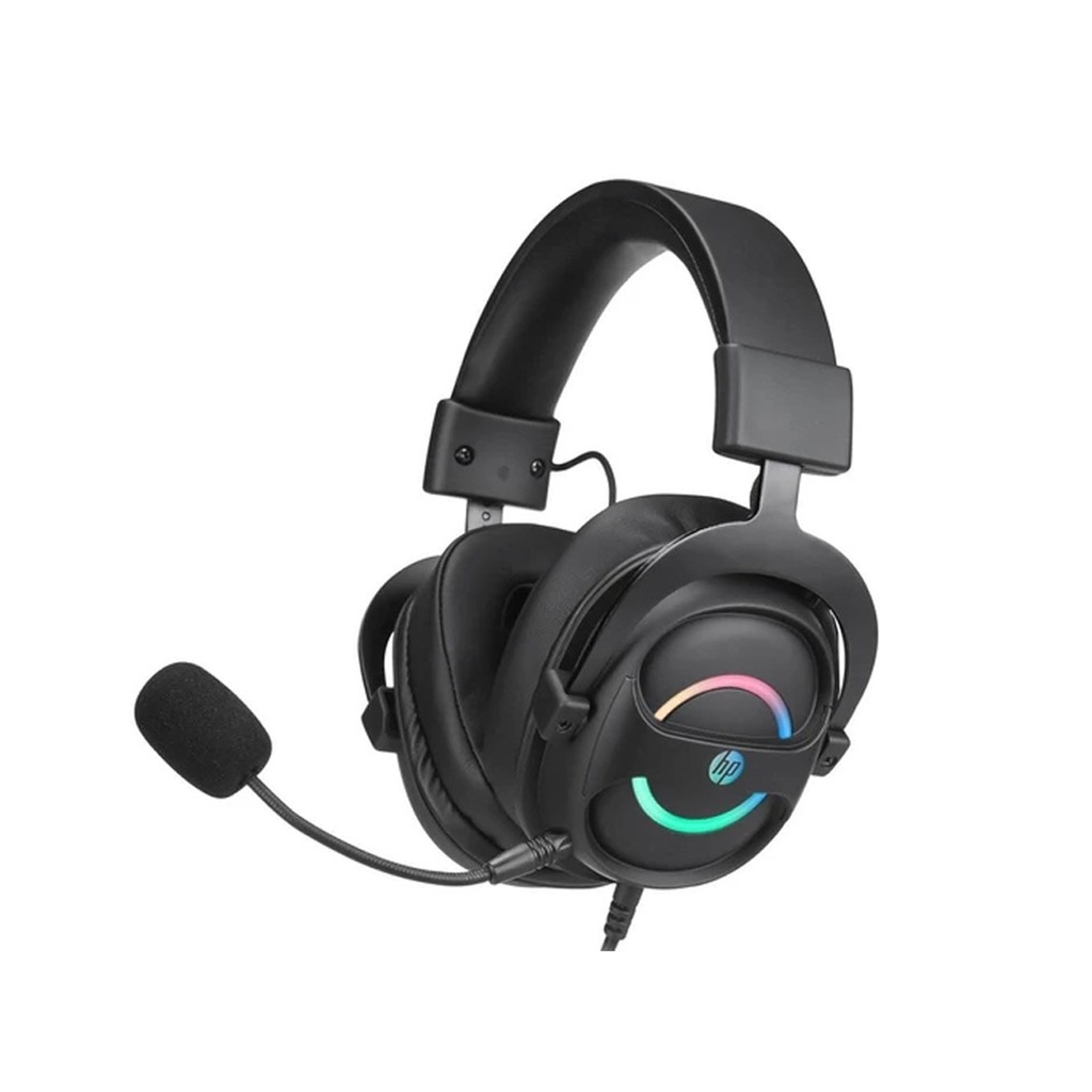 [NS010967] HP DHE-8006 Surround Sound Wired Gaming Headset With LED Lighting Microphone - Black
