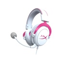 HyperX Cloud ll Virtual Surround Sound Noise-Cancelling Wired Gaming Headset For PC & PS5/PS4 - White/Pink