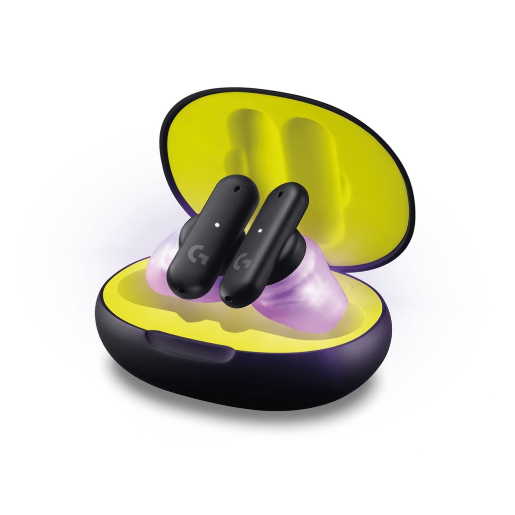 [NS029583] Logitech G FITS True Wireless/ Bluetooth Lightspeed Gaming Earbuds Lightform Molding,Deep Base (By Ultimate Ear), Four Beamforming Passive Noise Cancellation Mics, For PC,Mac,PS5, Switch & Mobile Devices