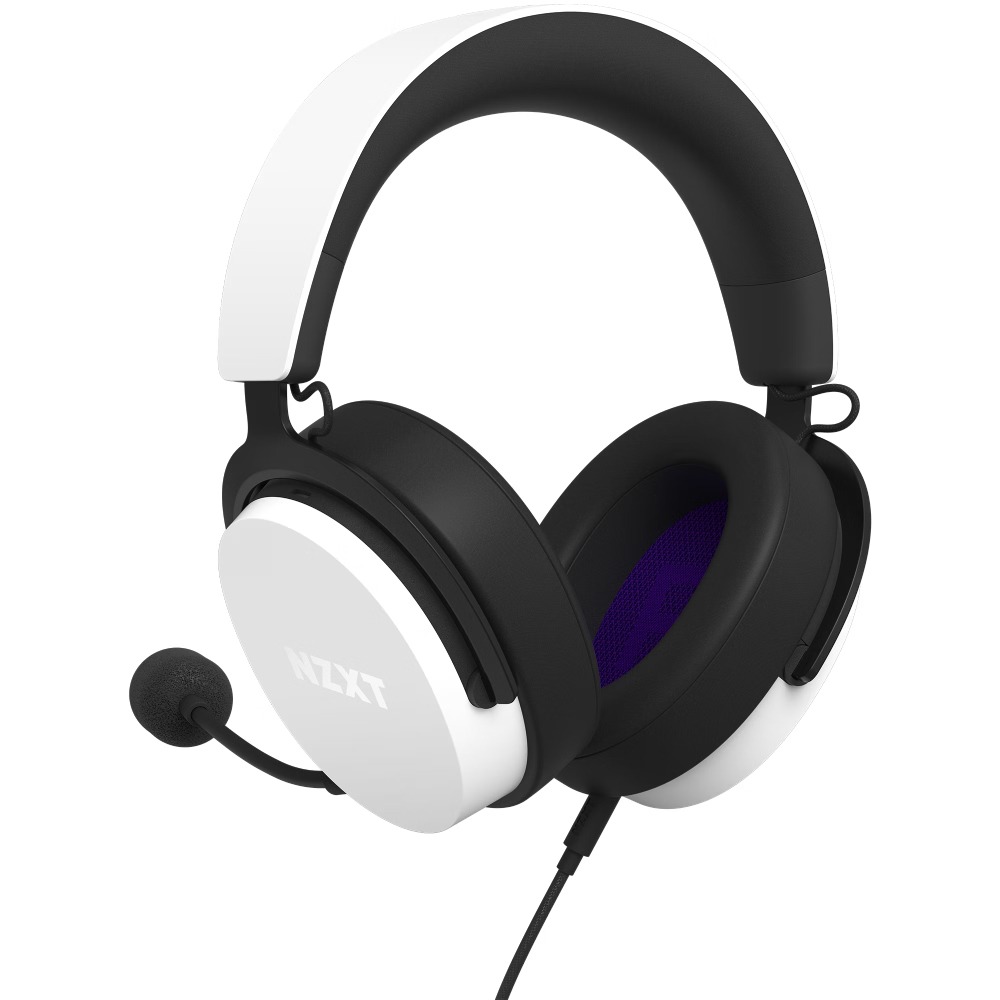 [NS027732] NZXT Wired Closed Back Headset 40mm White V2