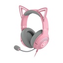 Razer Kraken Kitty V2 USB Wired RGB Gaming Headset: Chroma Kitty Ears, Stream Reactive Lighting, HyperClear Cardioid Mic, 7.1 Surround Sound For PC, PS4, PS5 - Quartz Pink