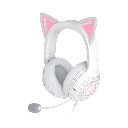 Razer Kraken Kitty V2 USB Wired RGB Gaming Headset: Chroma Kitty Ears, Stream Reactive Lighting, HyperClear Cardioid Mic, 7.1 Surround Sound For PC, PS4, PS5 - White