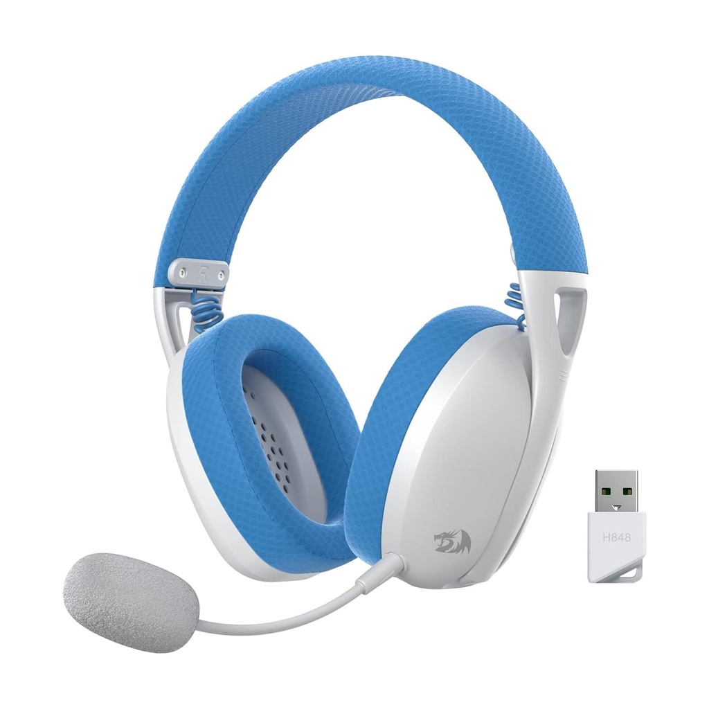 [NS031545] Redragon IRE Pro Ultra-Light 7.1 Surround Sound Wireless Gaming Headset For PC, Mac, PS4, Switch & Phone - Blue