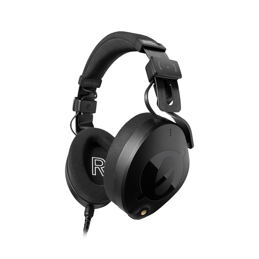 [NS027410] Rode NTH-100 Professional Over-Ear Headphones, Accurate Frequency Response, Fitlok HeadBand, Dual-Sided Cable Attachment - Black
