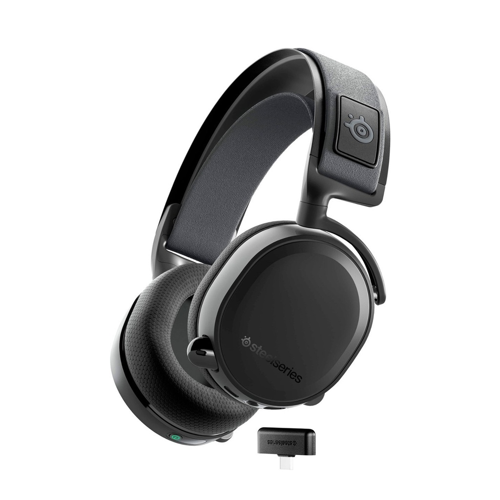 [NS008598] SteelSeries Arctis 7+ Wireless Sonar’s spatial 7.1 Surround Sound Lossless Gaming Headset, Clear Cast Noise Cancellation Mic, Upto 30-Hour Battery Life,For PC,PS5/PS4 iPads,Android ( USB-C Devices )