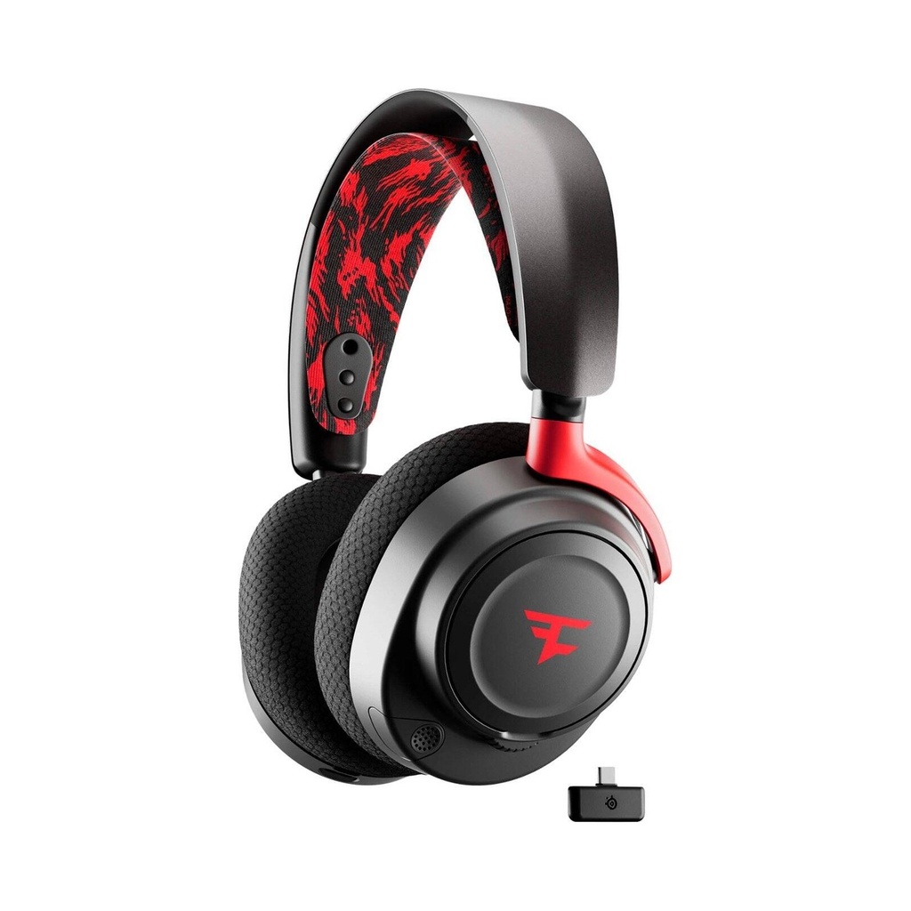 SteelSeries Arctis Nova 7 FazeClan Edition Wireless/Bluetooth Gaming Headset AI ClearCast Noise Cancellation Retractable Mic, Up to 38-Hours Battery life For PC,PS5/PS4,Switch & Mobile Devices