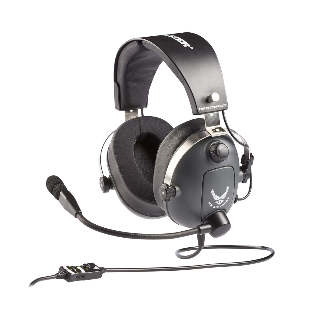Thrustmaster T.Flight U.S. Air Force Edition Wired Gaming Headset With Crystal-Clear Sound For PlayStation 4, Xbox One & PC - Black