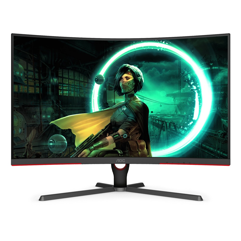 [NS026980] AOC C32G3E 32 Inch FHD 165Hz 1ms Curved Gaming Monitor - Black