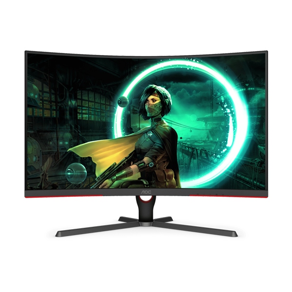 [NS004265] AOC CQ32G3SE 31.5-inch VA 2K QHD 1ms 165Hz HDR10 AMD Free-Sync Premium Curved Gaming Monitor - Black