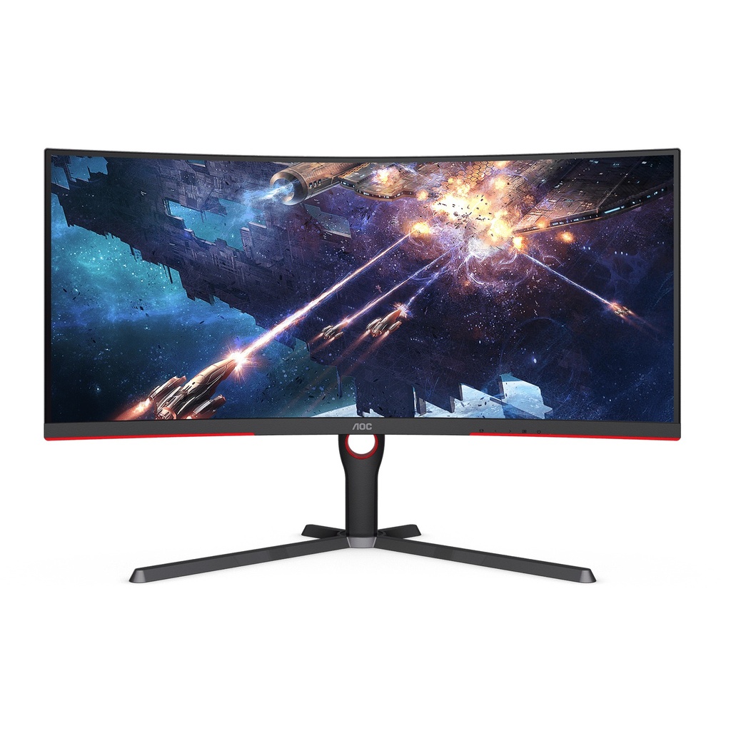 [NS015133] AOC CU34G3S/69 34-inch VA 2K WQHD 165Hz 1ms HDMI 2.0 Curved Gaming Monitor - Black
