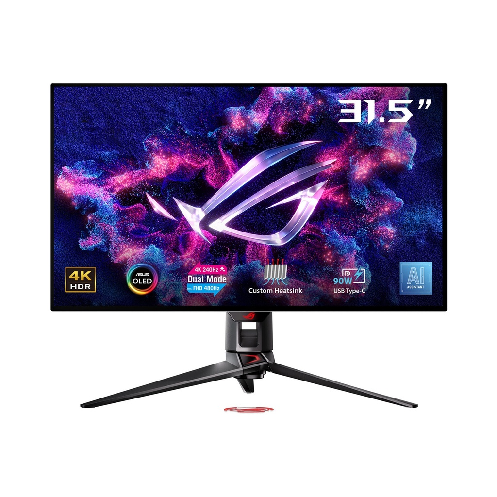 [NS026394] ASUS 31.5″ ROG Swift OLED PG32UCDP Dual Mode (4K 240Hz & FHD 480Hz) 0.03ms USB-C 90W HDMI 2.1 Gaming Monitor