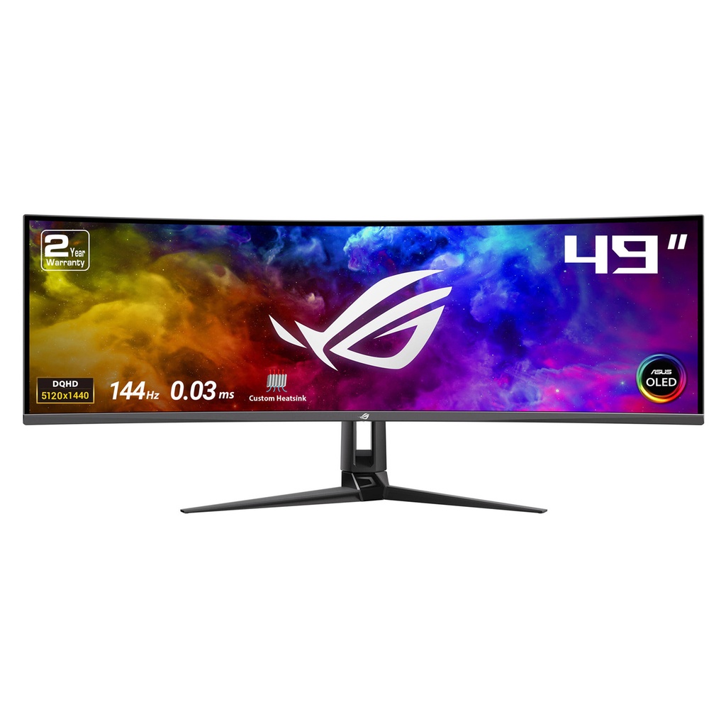 [NS014254] Asus ROG Swift PG49WCD 49" Curved OLED DQHD(5120X1440) 144Hz 0.03ms HDR HDMI 2.1 G-SYNC USB-C PD 90W ROG Smart KVM