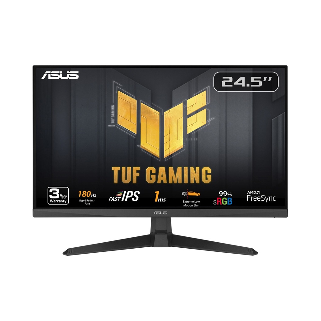 Asus Tuf 24.5" IPS Panel 180Hz 1ms With AMD FreeSync Gaming Monitor - VG259Q3A