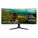Dell Alienware AW3423DWF 34" QD OLED 165Hz 0.1ms WQHD 2K AMD FreeSync Premium Curved Gaming Monitor