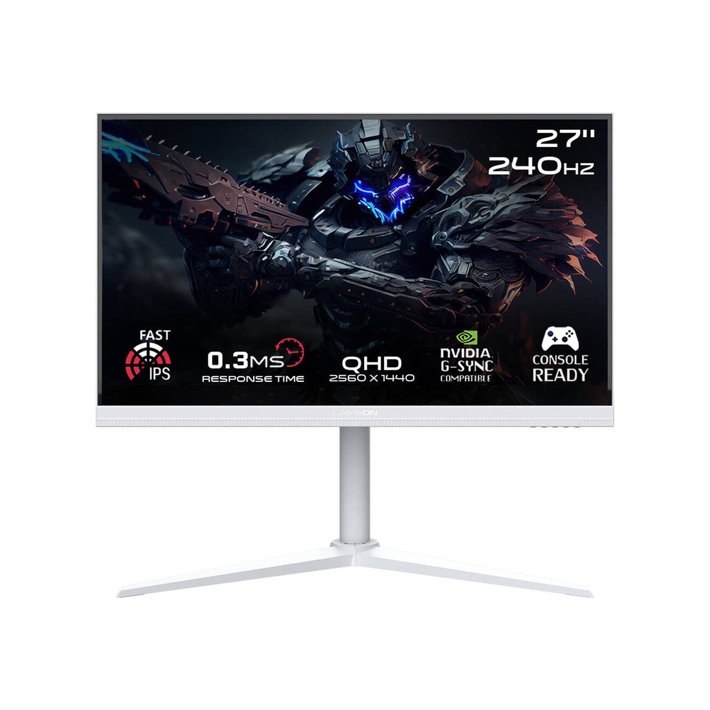 Gameon Artic Pro Series 27"IPS QHD 240Hz 0.3ms HDR Ready, HDMI 2.1 With AMD FreeSync & Nvidia G-Sync Gaming Monitor - White