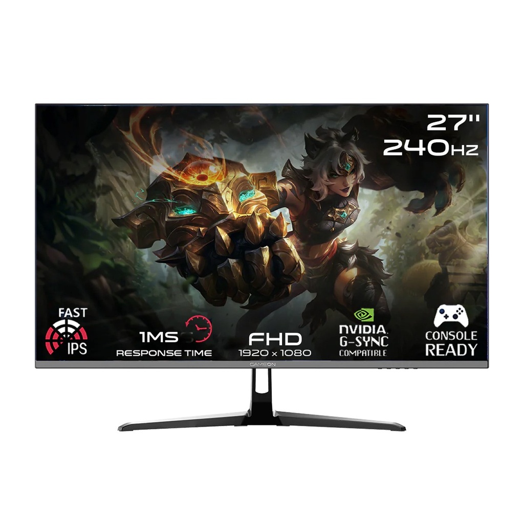 GAMEON GOESP27240IPS Esports Series 27" FHD, 240Hz, MPRT 0.5ms, HDMI 2.1, Fast IPS Gaming Monitor (Supports PS5) - Black