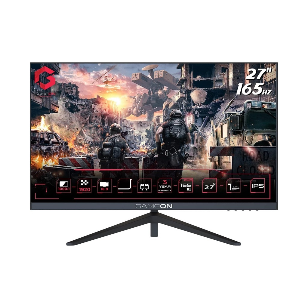 [NS014194] Gameon GOV127FHD 27" IPS Panel 165Hz, 1ms FHD Flat Gaming Monitor