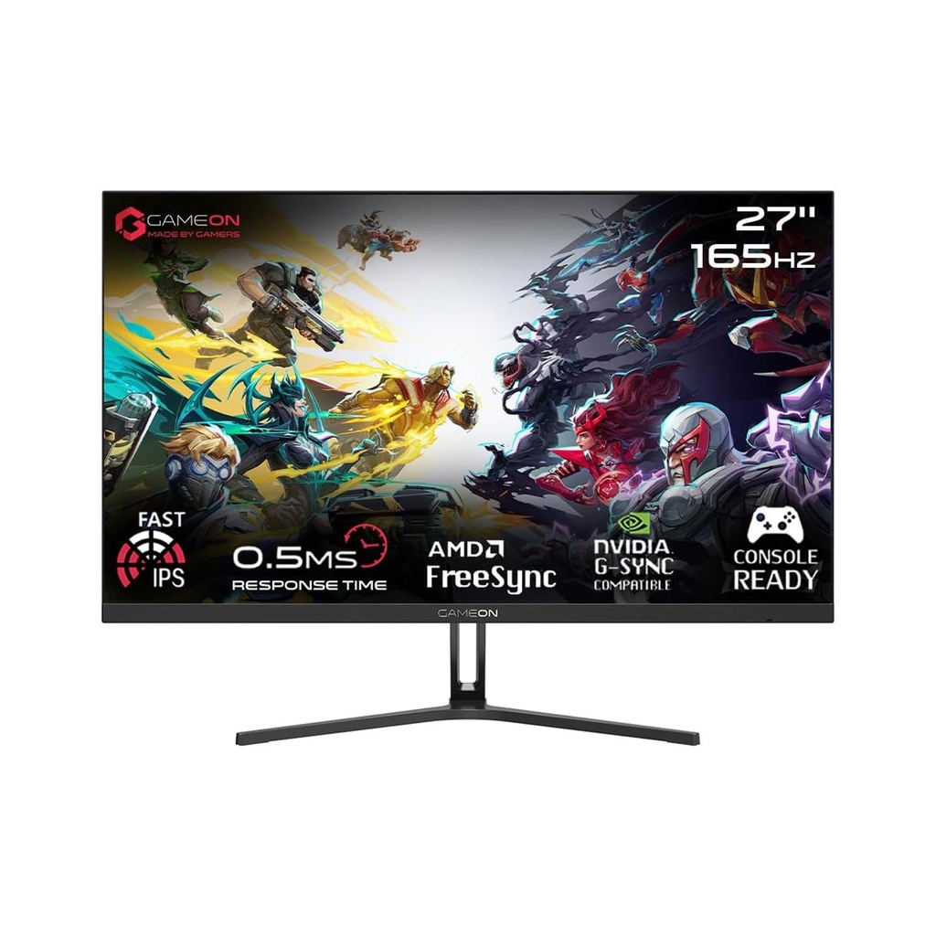 Gameon GOVE27FHD 27" FHD IPS 165Hz 1ms Gaming Monitor With G-Sync & FreeSync (Compatible) HDMI 2.1