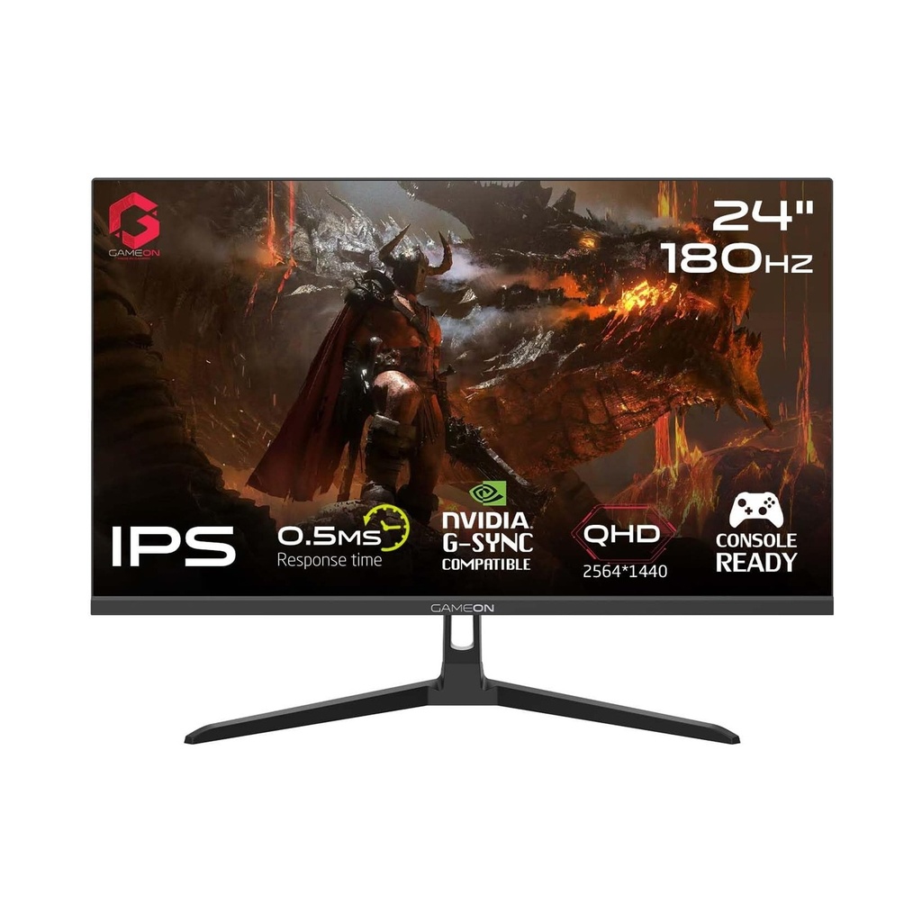 [NS029632] Gameon Pro Series 24" IPS Panel QHD 180Hz 0.5ms HDMI 2.1, With AMD FreeSync & Nvidia G-Sync Compatible Gaming Monitor