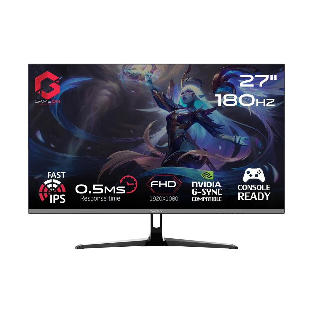 [NS027980] Gameon Pro Series 27" FHD IPS 180Hz 0.5ms, HDMI 2.1, Display Port 1.4 With AMD FreeSync & Nvidia G-Sync Gaming Monitor