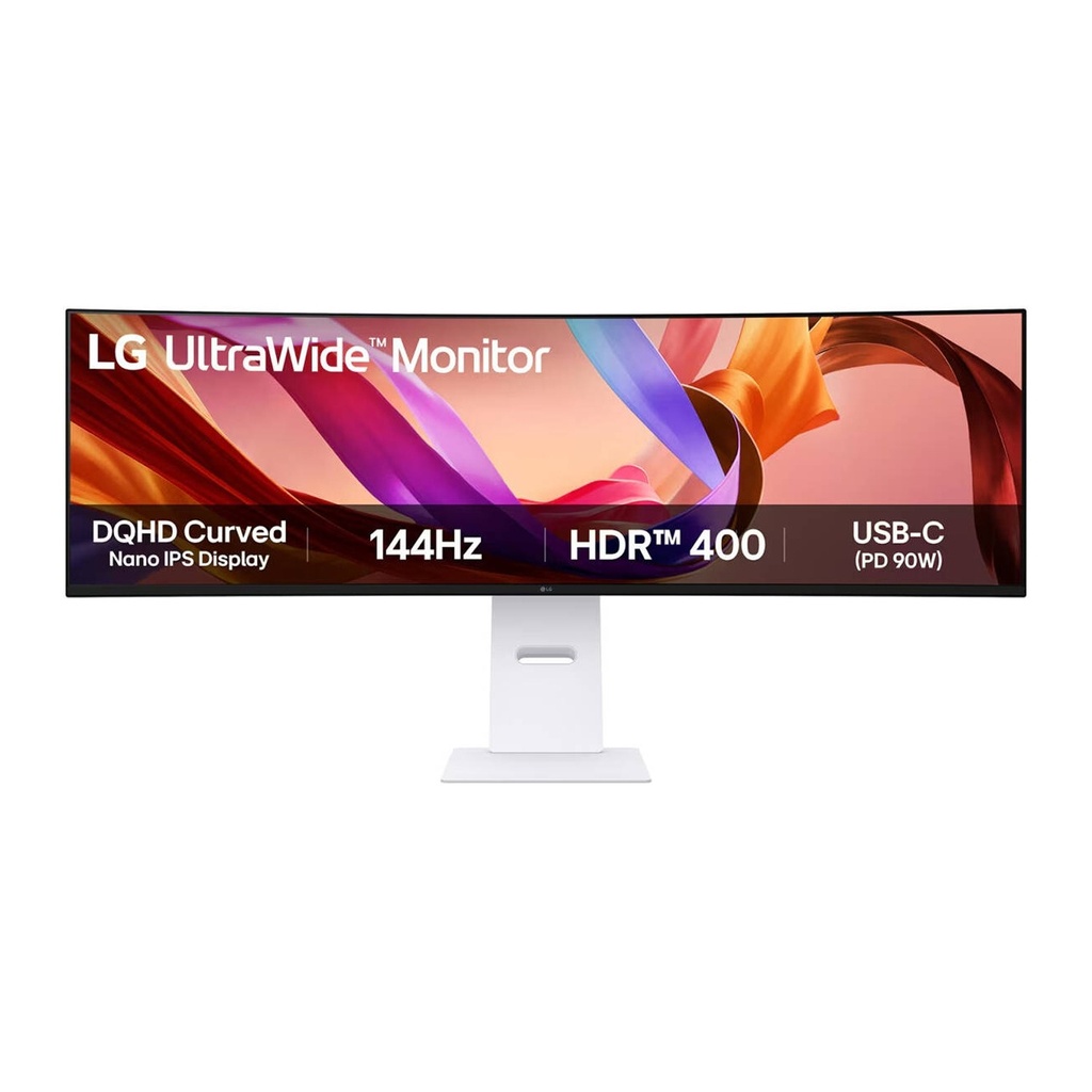 [NS031986] LG 49" UltraWide Dual QHD Nano IPS144Hz 1ms Curved Monitor With DisplayHDR 400 - White