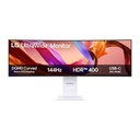 LG 49" UltraWide Dual QHD Nano IPS144Hz 1ms Curved Monitor With DisplayHDR 400 - White