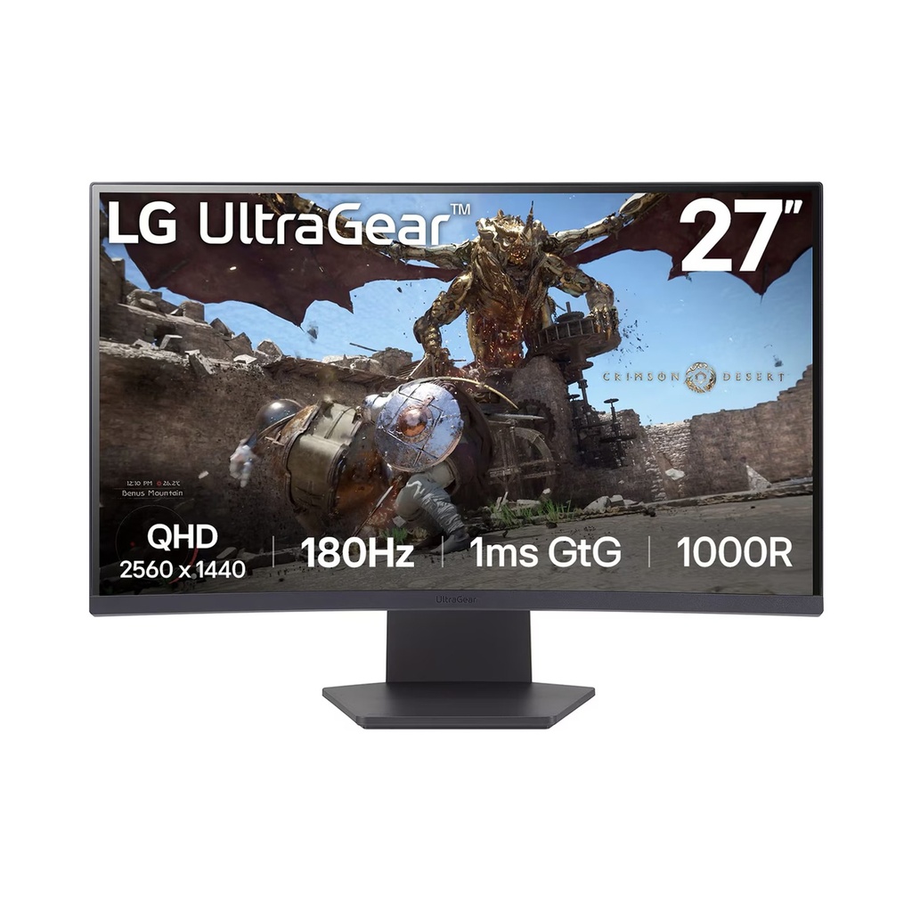 LG Ultragear 27" VA Panel QHD (2560X1440) 180Hz 1ms AMD FreeSync 1000R Curved Gaming Monitor