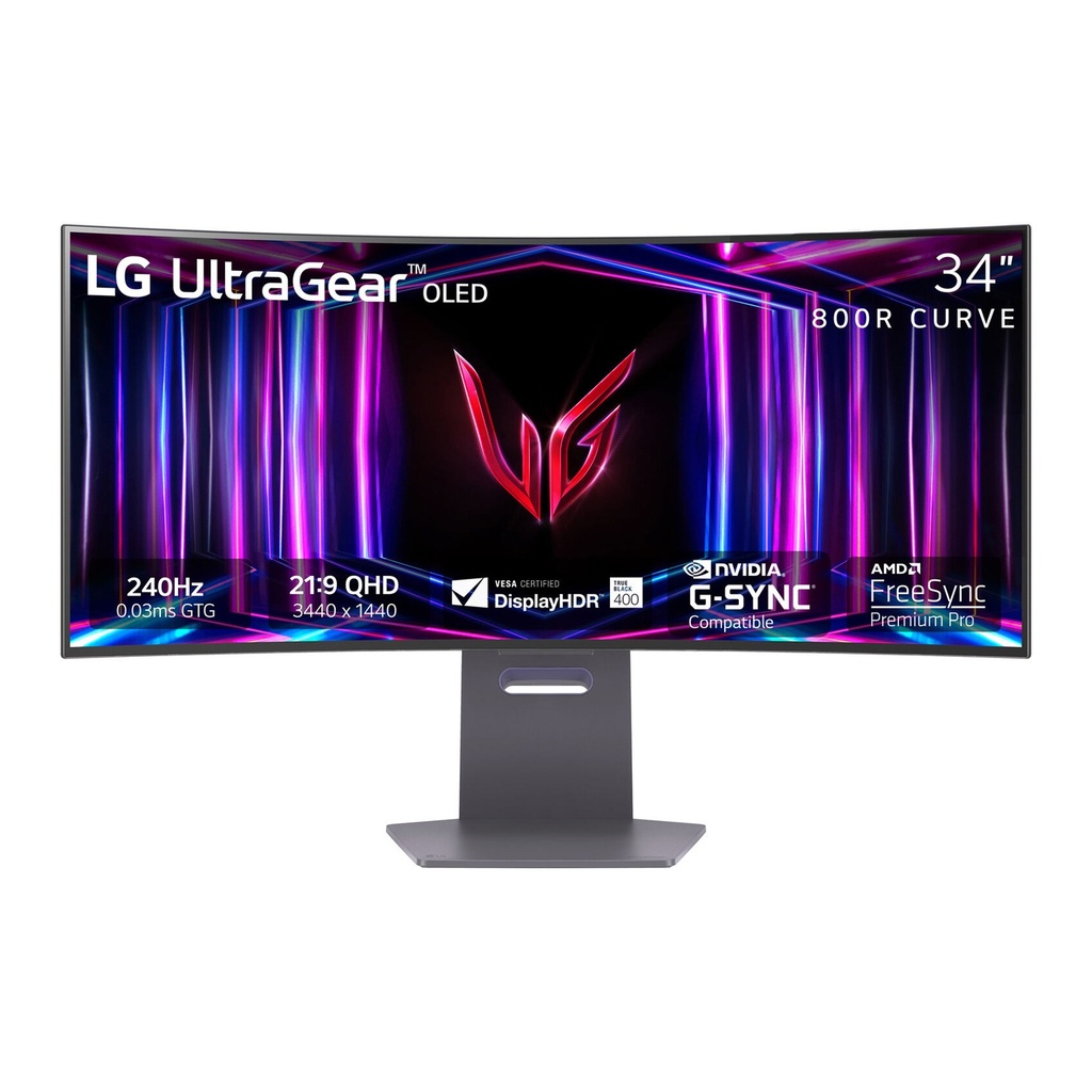 [NS024971] LG UltraGear (34GS95QE-B) 34" WQHD (3400x1440) OLED 240Hz 0.03ms 800R Curved Gaming Monitor