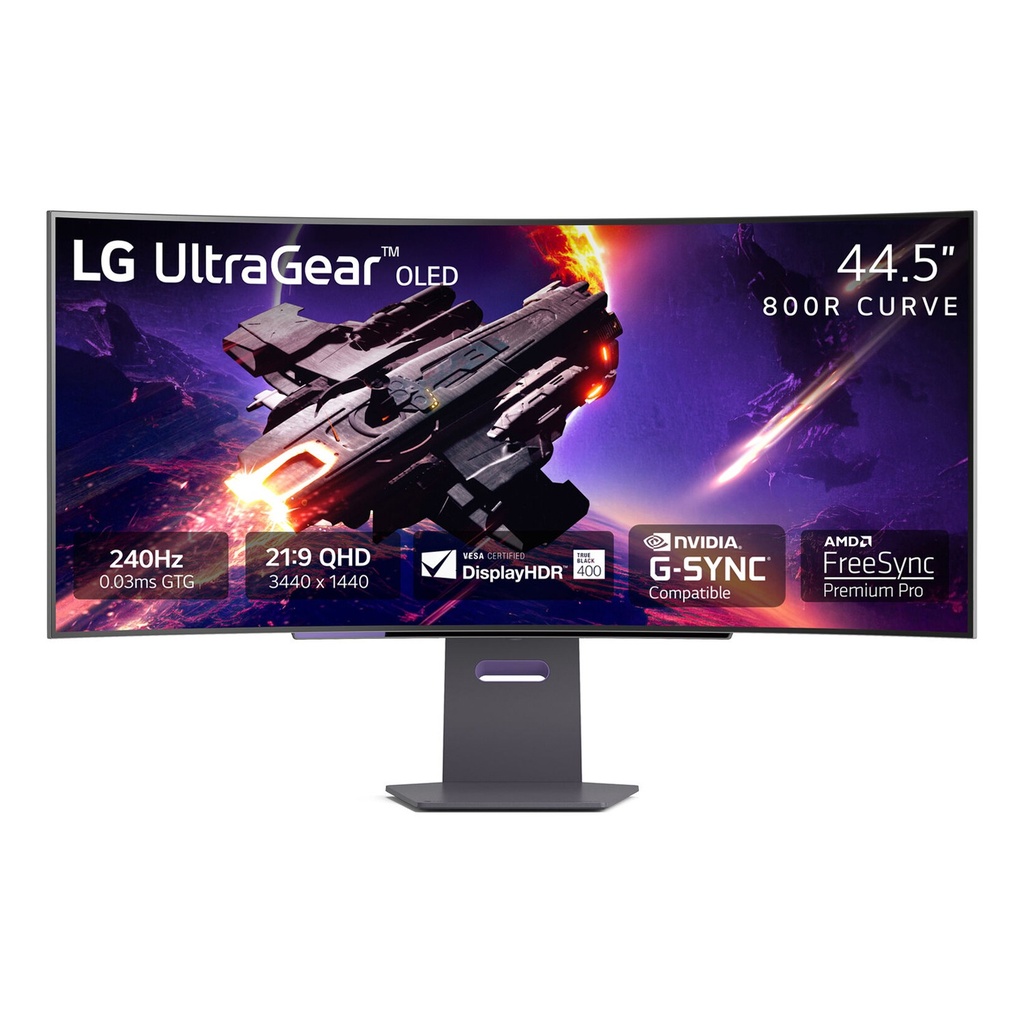 [NS016084] LG UltraGear 45GS95QE-B 45" UWQHD OLED 240Hz 0.03ms HDMI 2.1 Curved Gaming Monitor