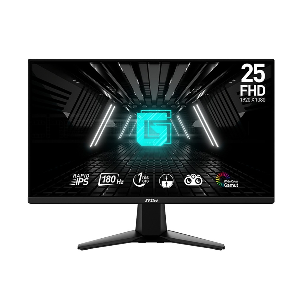 [NS027873] MSI G255F 25-inch IPS Panel FHD 180Hz 1ms Frameless Design Night Vision Gaming Monitor