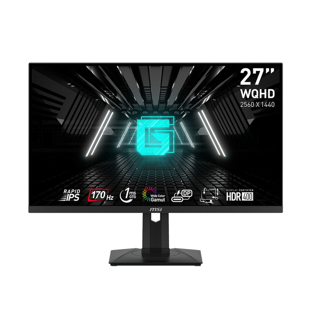 [NS014694] MSI G274QPF 27" Gaming Monitors, IPS Panel, 170Hz Refresh Rate, 1ms Response Time, 2K WQHD (2560 x1440) Resolution Adjustable Stand | 9S6-3CC29H-076