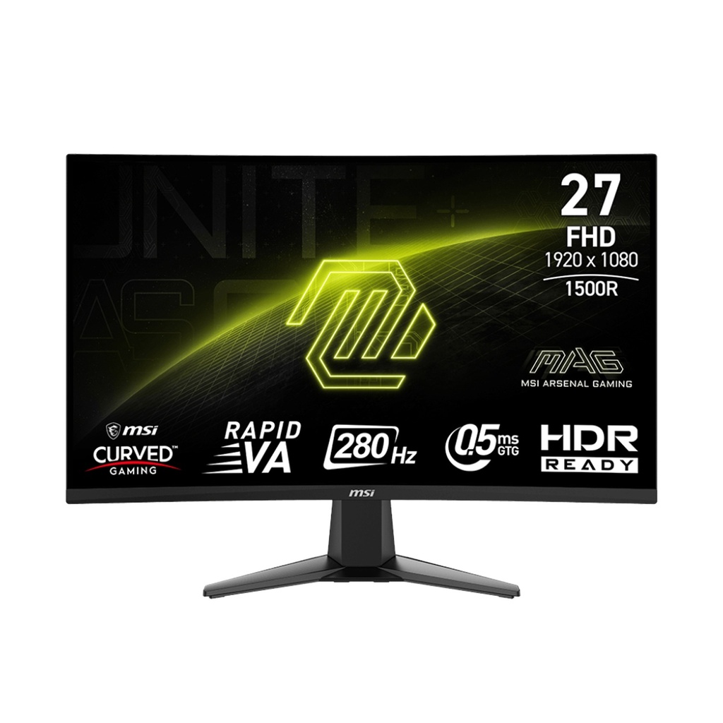 [NS029776] MSI MAG (276CXF) 27" FHD Rapid VA, 280Hz, 0.5ms, Curved Gaming Monitor